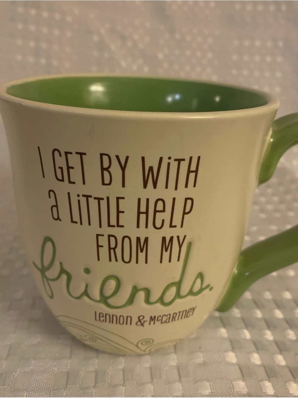 The Beatles, Lennon&McCartney mug “ I Get By With a Little Help From My Friends.